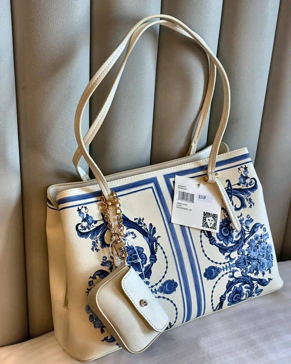 Anne Klein Lucia Tote – Ivory & Blue