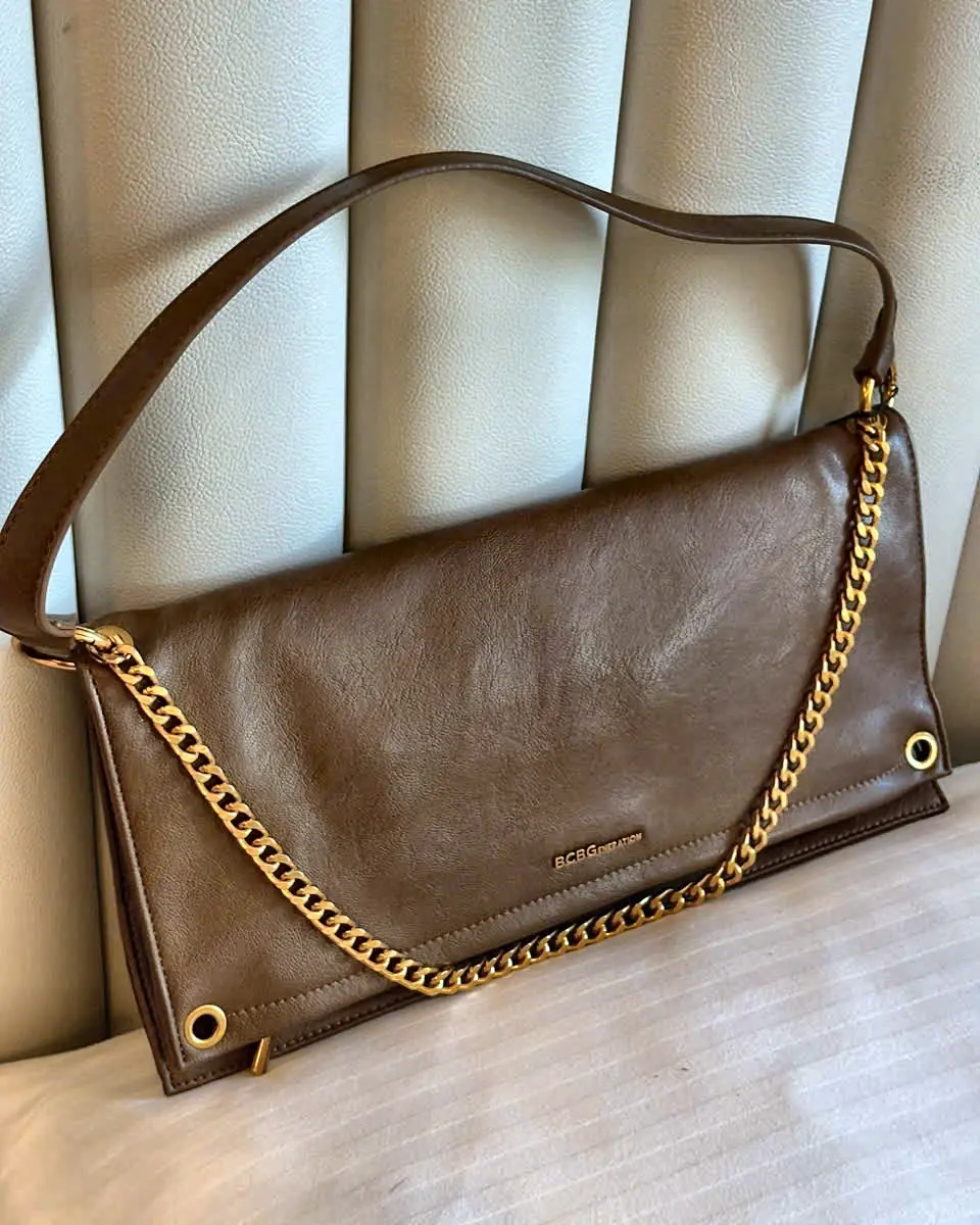 BCBGeneration Chain Shoulder Bag – Brown