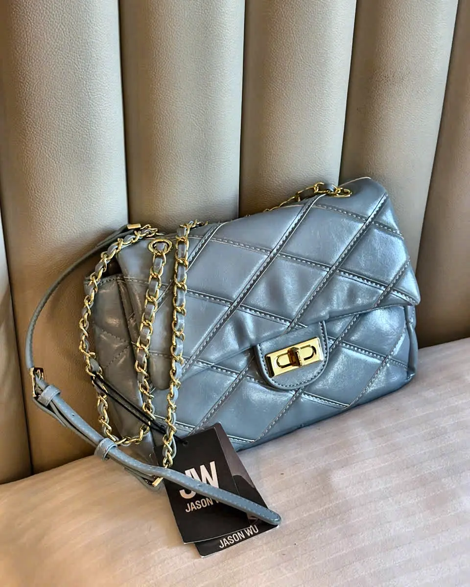 Jason Wu Quilted Chain Flap Bag – Dusty Blue